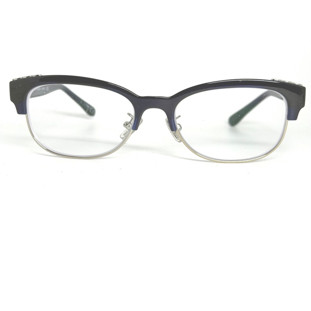 Coach HC 6157 5450 Navy Blue Silver Cat Eye Eyeglasses‎ Frames 52-17-140 21970